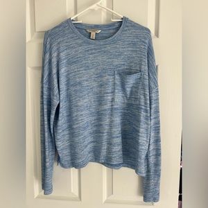 Banana Republic Luxespun Light Blue Pocket Sweater
